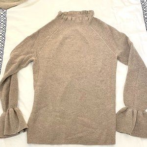 Banana Republic Wool Ruffle Mock Neck Sweater